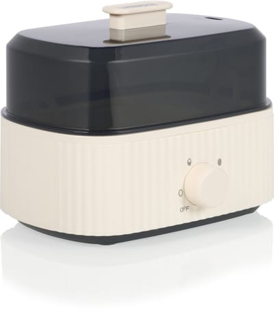 Princess Wave Eierkoker 262047 - Retro - Beige/Zwart - Kookt 6 Eieren Tegelijk - Inclusief Maatbeker met Eiprikker - Automatische Uitschakeling - 300 Watt
