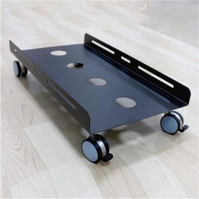 PC Standaard - Computer Trolley - Desktop Bescherming - Verhoogde Bodem - Tot 60kg - Zwart