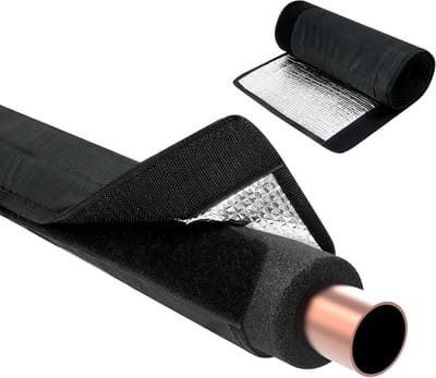 3-laagse isolatieafdekking voor airconditioning, koperen buizen, 195 x 30 cm, 600D Oxford, buisisolatie, flexibele beschermende ommanteling voor split en centrale airconditioning