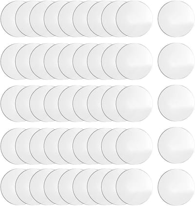 Acryl Platen - Ronde Schijven - Ambachtelijke Projecten - Gladde Randen - 50 Stuks 2 Inch - Transparant