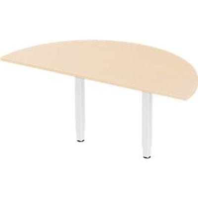 Schäfer Shop Select PLANOVA ERGOSTYLE aanbouwtafel, 1/2 cirkel, ahorn decor/wit