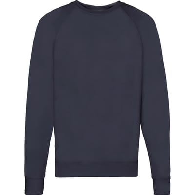 Fruit of the Loom Unisex Lichtgewicht Raglan Sweatshirt voor volwassenen (Deep Navy)