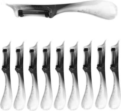 Solingen Dunschiller Star – Dubbel Mes – 19 cm – Bi-Color – Wit met Zwart – 10 stuks