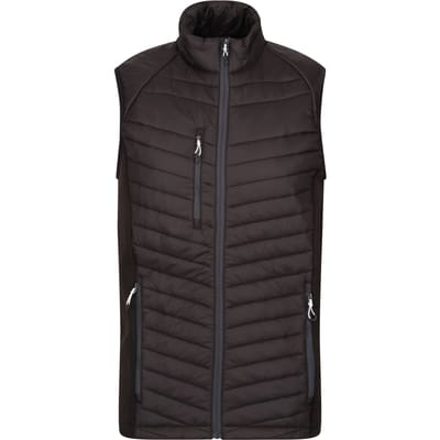 Regatta Professional Heren Gewatteerd Hybride Gilet (Zwart/Seal Grijs)