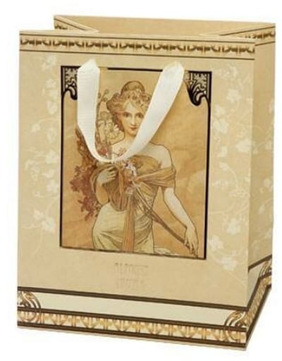 Goebel - Alphonse Mucha| Geschenktasje Lente | Papier - 27cm - 12 stuks