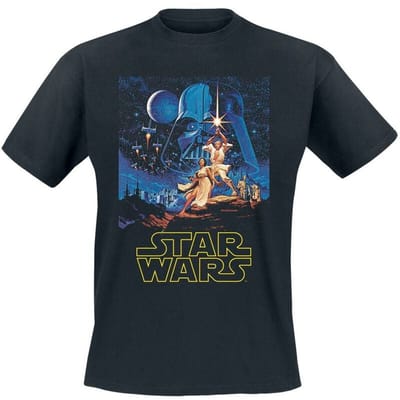 Star Wars - Disney T-shirt - Classic Poster - S tot XXL - voor Mannen - zwart