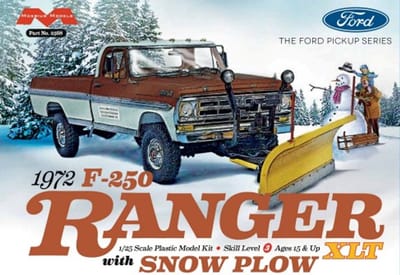 Moebius 1972 Ford F-250 Ranger XLT - Modelbouw auto met sneeuwschuiver - 1:25
