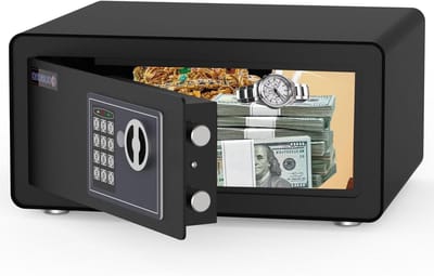 Stalen Kluis - Veiligheidsbox - Waardevolle Spullen - Digitaal Codeslot - 2265 Liter - Zwart
