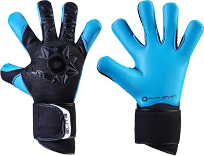 Elite Sport Neo Aqua Keepershandschoenen - Zwart / Aqua | Maat: