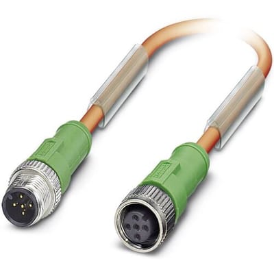 Phoenix Contact 1694046 Sensor/actuator connector, geassembleerd M12 Aantal polen (sensoren): 5 Stekker, recht, Bus, recht 1.00 m 1 stuk(s)