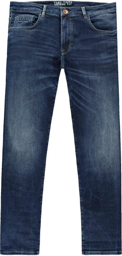 Cars blauwe heren jeans   Used washed wassing   Slim Fit   5-Pocket zakken   Knoop- en ritssluiting   Regular waist Blauw 32/30