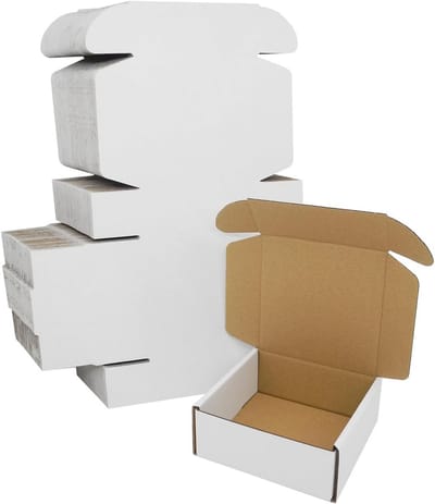 Verzenddozen Wit - Kleine Pakketten - Producten Verpakken - Makkelijk Te Vouwen - 50 Stuks - Wit