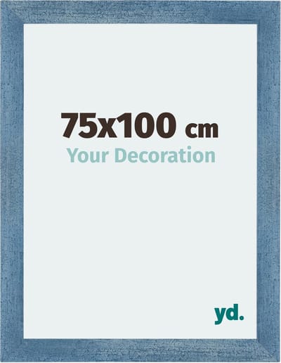 Your Decoration - Fotolijst 75x100 cm - MDF - Helder Blauw Geveegd - Mura