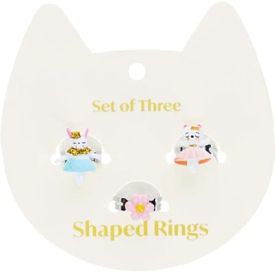 Ring Rex London Bunny, cat and flower (x3)