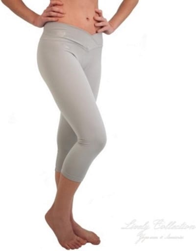 Sport Broek Capri-Yoga broek-gym-fitness-Licht grijs - Extra Small