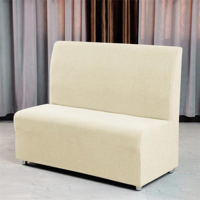 1 stuk Polar Fleece Armloze Bankhoes Stretch Restaurant Bankhoes Effen Kleur Anti-vuil Bankhoes voor Bar el Cafés