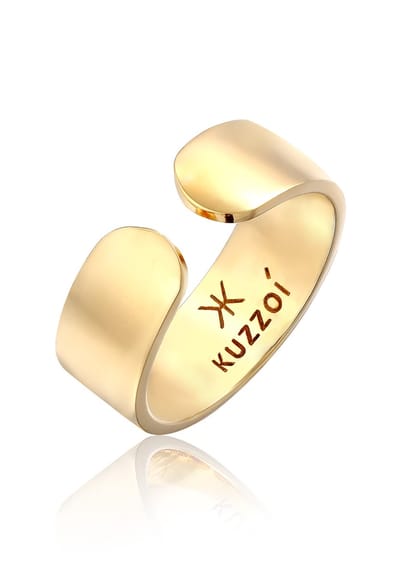 KUZZOI - Ring - Herenband ontwerp Open Tijdloos in 925 Sterling Zilver - Heren