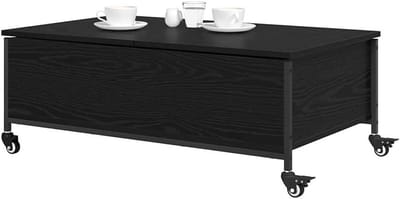 Salontafel - Moderne tafel - Woonkamer meubel - Minimalistisch ontwerp - 91 x 55 x 32 cm - Zwart eiken