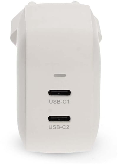 Nedis Oplader - 45 W - GaN - PD3.0 - 2.25 / 3.0 A - Outputs: 2 - 2x USB-C - Automatische Voltage Selectie - Wit