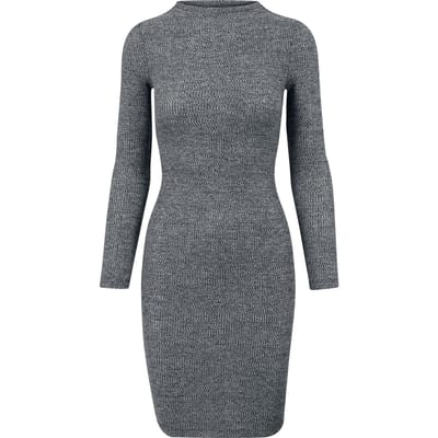 Urban Classics Mini-jurk - Ladies Rib Dress - M tot XL - voor Vrouwen - actraciet