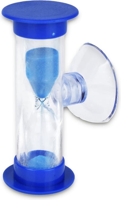 Finnacle - 2x Badkamer/Tandenpoetsen/Douche-Timer-Zandloper-2-Minuten-Blauw