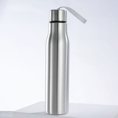 500ml/1000ml Roestvrijstalen Waterfles met Handvat Draagbare Koude Waterfles voor Fietsen Sport Reizen 500ml gray