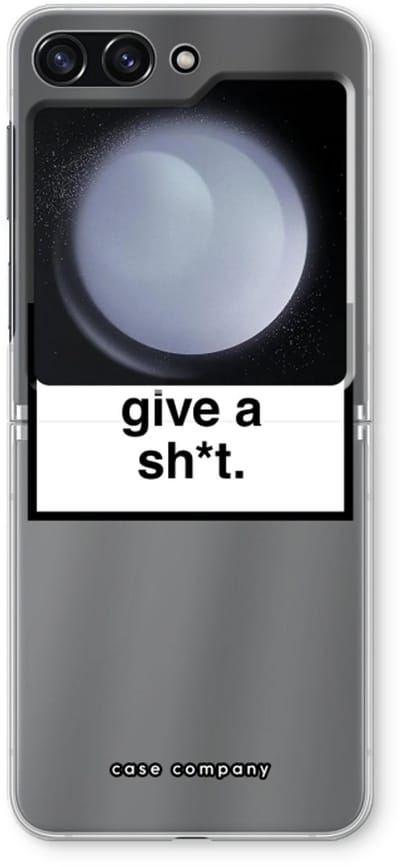 Case Company® - Hoesje geschikt voor Samsung Galaxy Z Flip5 hoesje - Don't give a shit - Soft Cover Telefoonhoesje - Bescherming aan alle Kanten en Schermrand