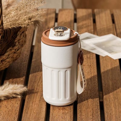 Slimme Thermosfles Water Digitaal LED Temperatuur Koffiekop 316 Roestvrij Staal Vacuüm Beker Kantoorbeker Zakelijke Draagbare Mok 450ML koffie