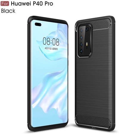 Hoesje Geschikt voor Huawei P40 Pro Geborsteld TPU Hoesje - Zwart