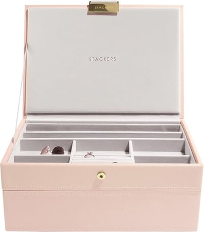 STACKERS BLUSH PINK - Sieradendoos - Juwelendoos - Sieradenhouder - Sieraden Organizer - 2-set