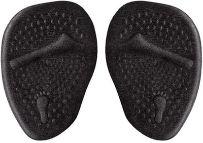 Dailygoods- Voetkussen Antislip - Hoge Hielkussen - Voetkussentjes voor Voorvoet Pijn - Schokabsorberend - Herbruikbaar - Suède Zwart - Schoeninlegzolen