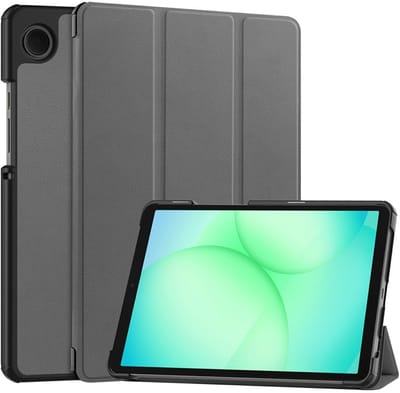Coverup Tablethoes geschikt voor Samsung Galaxy Tab A11 (8,7") Hoesje - Tri-Fold Book Case met Wake/Sleep - Grijs