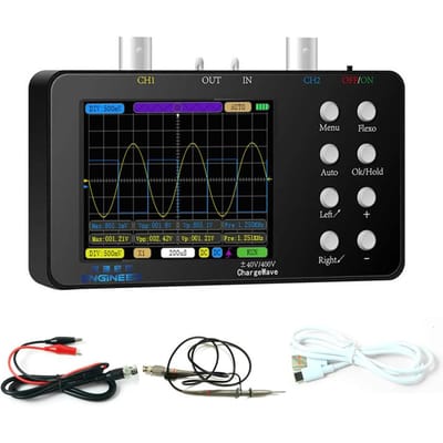 Oscilloscope numérique Portable Compact, taux d'échantillonnage de 50M, bande passante analogique de 10M, courant portatif high voltage probe multicolore