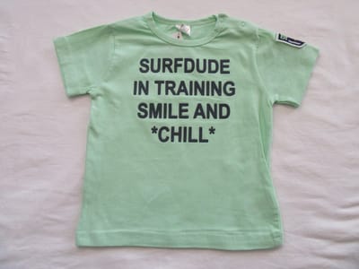 Dirkje - Jongens - T-shirt korte mouw - Groen - Surfdude.....  -  86- 18 maand