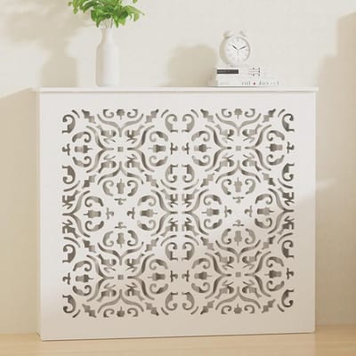 Radiatorbekleding Hout - Houtpaneel - Interieur Decoratie - Eenvoudig Kliksysteem - 3 Stuks - Wit
