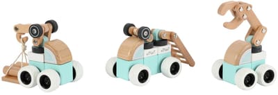 ELINELI - Houten machineset - Bewegende onderdelen - Educatief speelgoed- Kinder speelgoed - Houten constructiespeelgoed