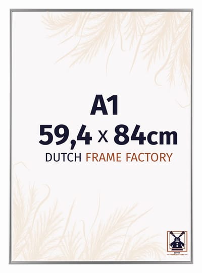 Fotolijst A1 59,4x84 cm - Kunststof - Zilver Hoogglans - Easy