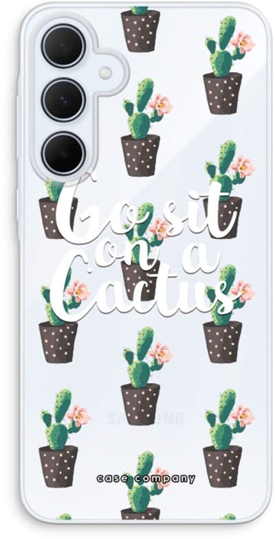 Case Company® - Hoesje geschikt voor Samsung Galaxy A35 hoesje - Cactus quote - Soft Cover Telefoonhoesje - Bescherming aan alle Kanten en Schermrand