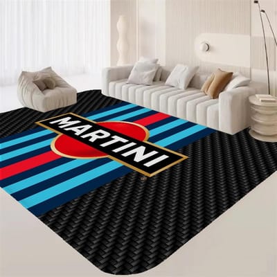 M-Martini Racing logo Kamerkleden Wasbaar Antislip Woonkamer Bank Stoelen Vloerkleed Keuken Alfombra 50x80cm