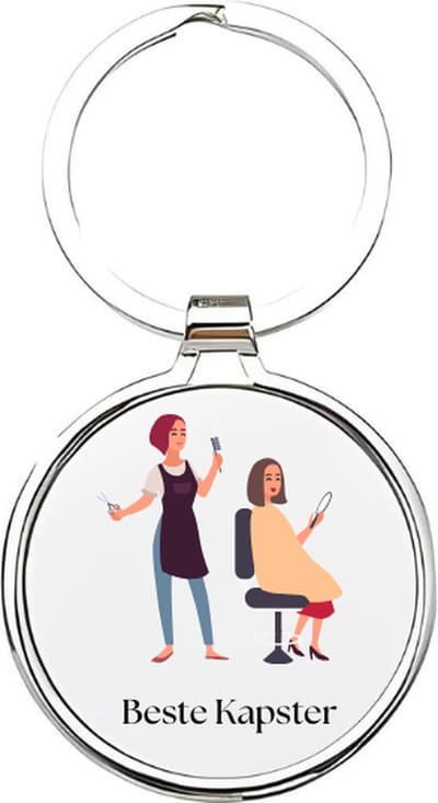 Akyol - beste kapster Sleutelhanger - Kapper - de leukste kapsters - kapster - barber - de beste kapster - de beste barber - cadeau voor je kapper - knippen - kapper - 4 x 7,5 CM