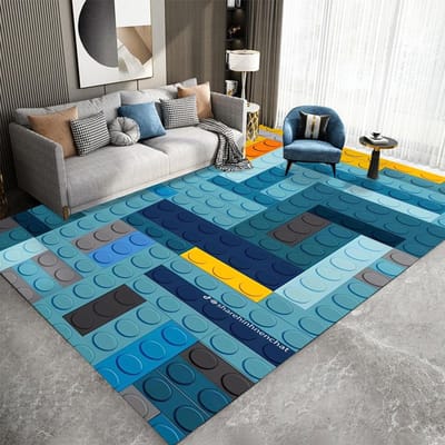 Kinder Geometrisch Ruit Tapijt Slaapkamer Woonkamer Hal Lange Loper Antislip Vloerkleed Bank Deurmatten Matten Huisdecoratie 80*120cm