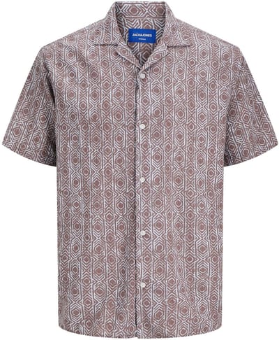 JACK&JONES - JORSEERSUCKER AOP SHIRT SS - Heren - Overhemden