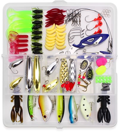 101-delige Kunstaas Set - Vissen Lokdozen - Complete Vangst Kit met Haken & Aas - Voor Zoet- & Zoutwater - Handige Opbergbox - Vissers Accessoires