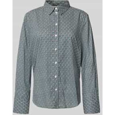 Regular fit overhemdblouse van katoenmix
