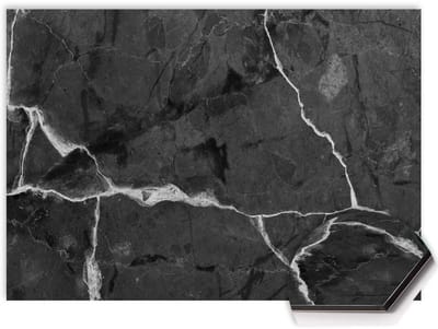 KitchenArt - Black Marble Spatscherm - 60x30 cm - Spatscherm Achterwand Keuken - Spatwand Keuken