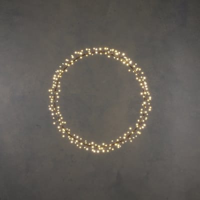 Luca Lighting Krans met Warm Witte LED Verlichting voor Buiten - Ø30 cm - Zwart