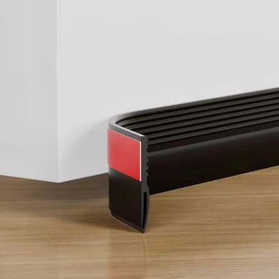 Deur Tochtstrip - Tochtstopper Deur - Energie Besparen - Zelfklevend Siliconen - 100x4.5cm - Zwart