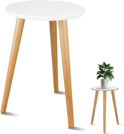 Plantenstandaard voor Binnen, Ronde en Stabiele Bloempot Houder, Modern Mid-Century Design, Kleine Decoratieve voor Woonkamer, Balkon of Tuin, Geschikt voor Diverse Potmaten