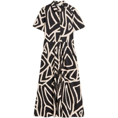 White Stuff Rua Jersey Shirt Dre Black Size: 6 REGULAR | Shirt Dresses Outlet | Dames | Wit