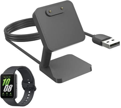 DrPhone PowerStand Desktop Oplader – Standaard Docking Station voor Samsung Galaxy Fit 3 R390 – 5V 1A – ABS – USB Kabel - Zwart